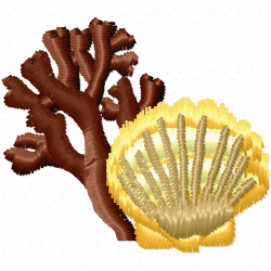 Seashell Embroidery Design 11 Seashell Embroidery Design 11